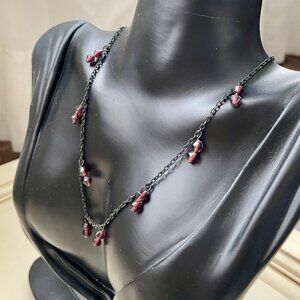 Early 2000s Gothic Style Gunmetal Chain Necklace